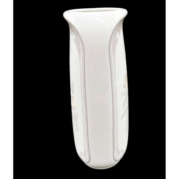 Kaiser Chantal Bud Vase Porcelain Flowers West Germany Vintage K Nossek 6" AK - Picture 11 of 16